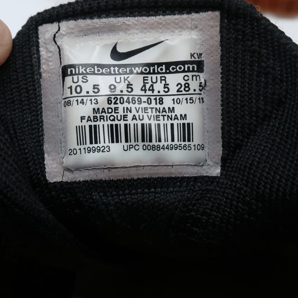 Nike Flyknit Air Max Sneakers Men's Size 10.5 - Rare Black/Atomic Orange/Volt - Picture 7 of 9